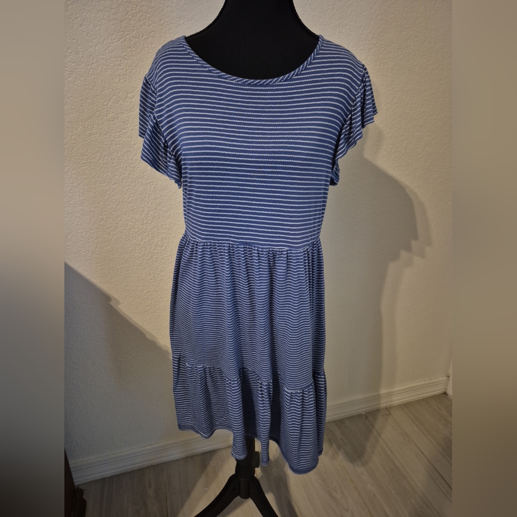 Olivia Rae Navy And White Striped Garment